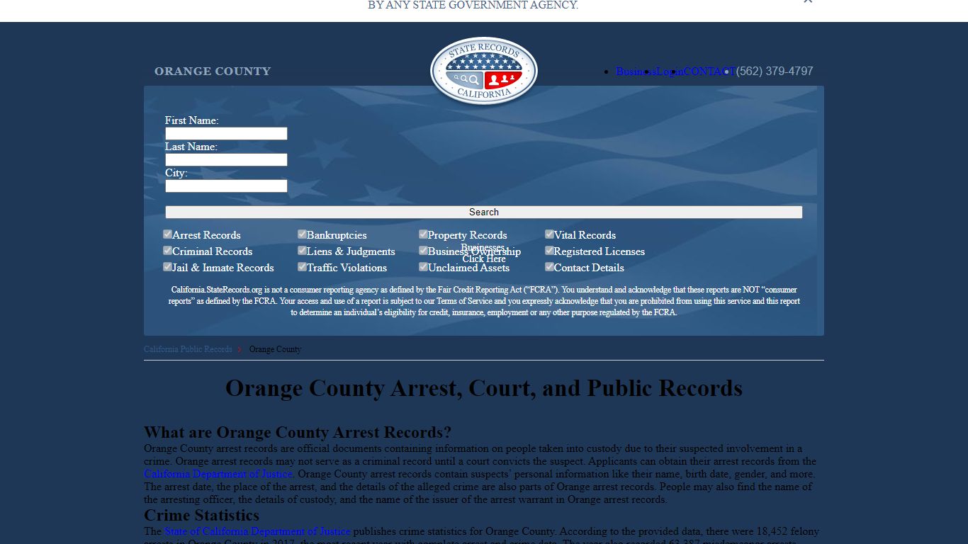 Orange County Arrest, Court, and Public Records